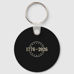 250 years american flag - front and back 250 years keychain