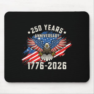250 Years American Flag Patriotic Eagle 250th USA Mouse Pad