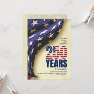 250 Years American Independence Birthday Invitation