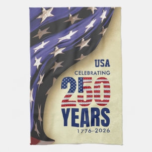250 Years American Independence Souvenir Kitchen Towel