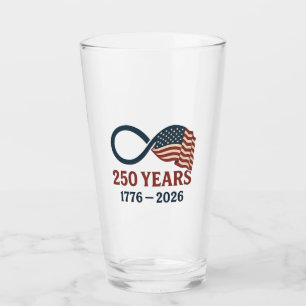250 Years Anniversary 1776-2026 USA Patriotic  Glass