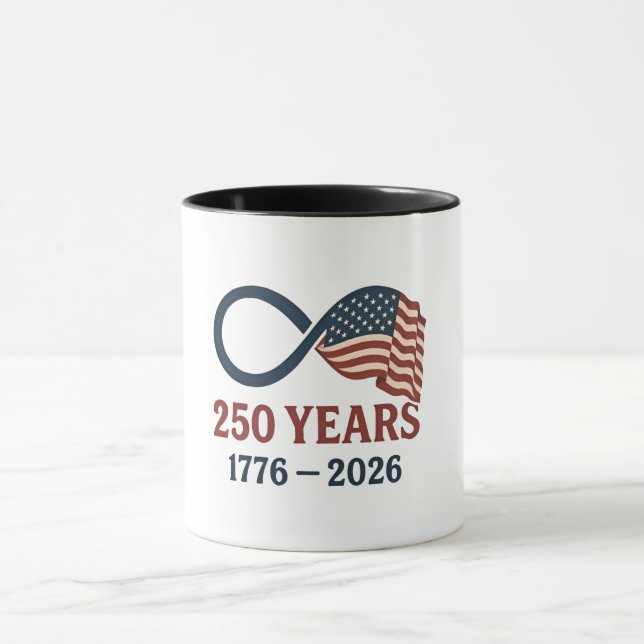 250 Years Anniversary 1776-2026 USA Patriotic  Mug (Center)