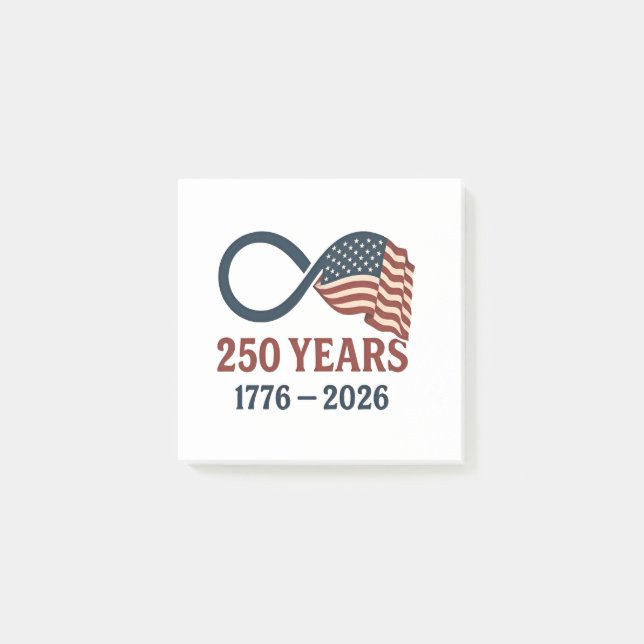 250 Years Anniversary 1776-2026 USA Patriotic  Post-it Notes (Front)