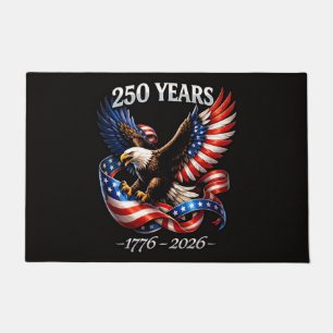 250 Years Anniversary Eagle American Flag Doormat