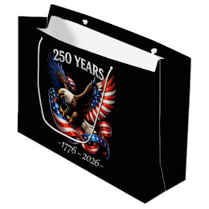 250 Years Anniversary Eagle American Flag Large Gift Bag