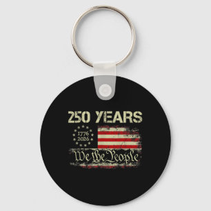 250 Years Anniversary We The People 250th USA Flag Keychain