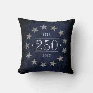 250 Years Customizable American Flag 2-Sided Throw Pillow