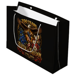 250 Years Faith And Freedom America Large Gift Bag