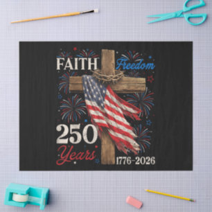 250 years faith and freedom christian tissue paper