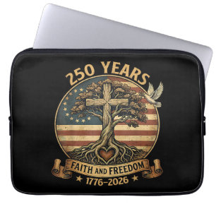 250 Years Faith and Freedom Christian USA 250th An Laptop Sleeve