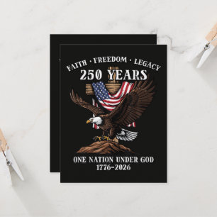 250 Years Faith Freedom Legacy Eagle Invitation