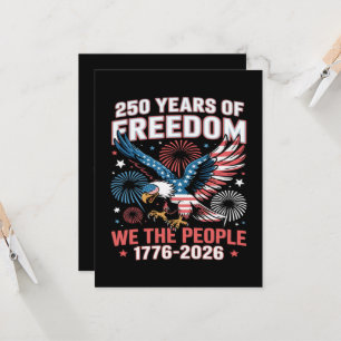250 Years Freedom Eagle 250th Anniversary USA Invitation