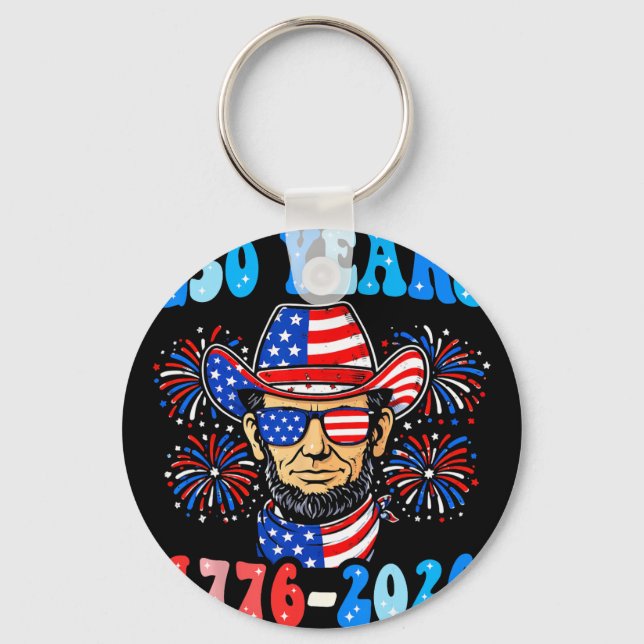 250 Years George Washington 1776-2026 250th Annive Keychain (Front)