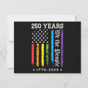 250 Years of American 250th Anniversary US LGBT Pr Holiday Card