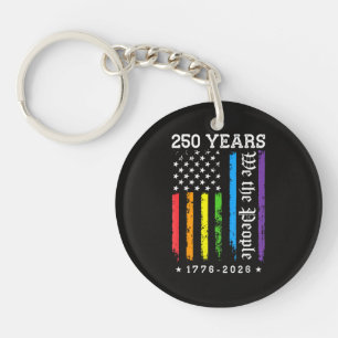 250 Years of American 250th Anniversary US LGBT Pr Keychain