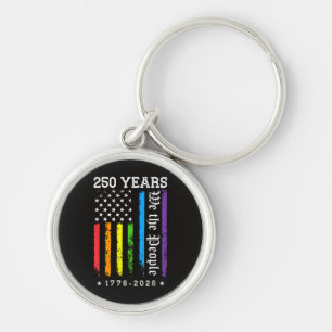 250 Years of American 250th Anniversary US LGBT Pr Keychain