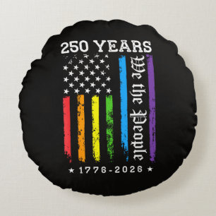 250 Years of American 250th Anniversary US LGBT Pr Round Pillow