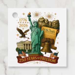 250 Years of American Freedom Favour Tags