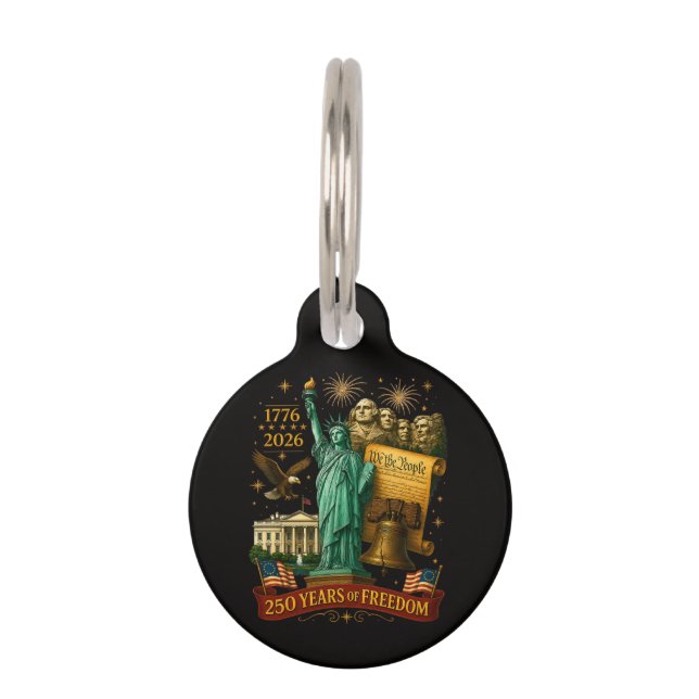 250 Years of American Freedom Pet Tag (Front)