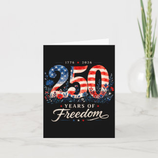 250 Years Of Dom 1776 Patriotic Floral Women 4th Card