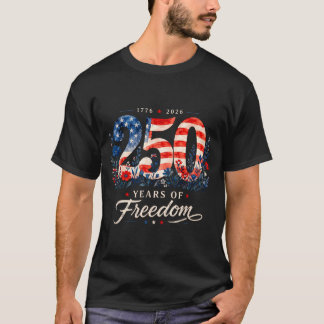250 Years Of Dom 1776 Patriotic Floral Women 4th T-Shirt