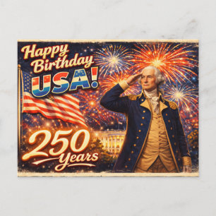 250 Years of Excellence & Independence Washington Postcard