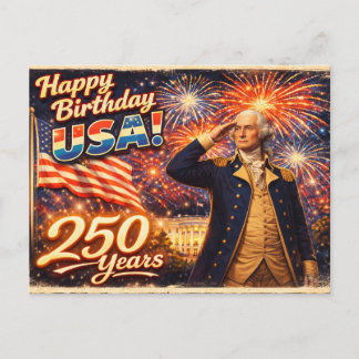 250 Years of Excellence & Independence Washington Postcard