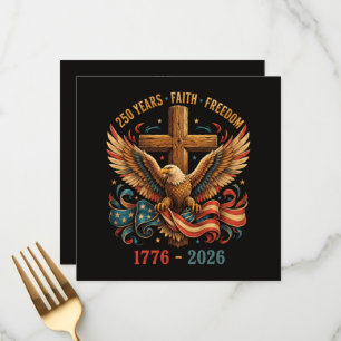 250 Years of Faith and Freedom Patriotic Eagle Menu