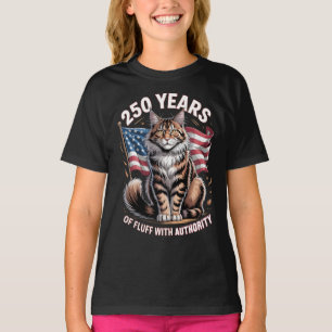 250 Years of Fluff With Authority Maine Coon T-Shirt