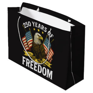 250 Years of Freedom 1776 2026 Bald Eagle Large Gift Bag