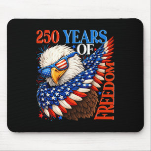 250 Years Of Freedom 1776 2026 Patriotic Ld Eagle Mouse Pad