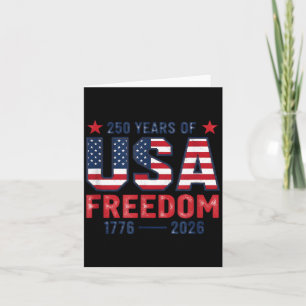 250 Years of Freedom American 1776 2026 250th USA Card