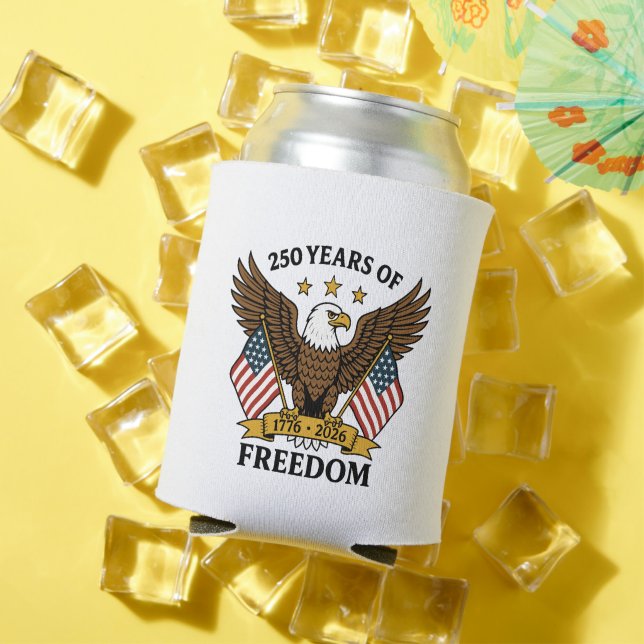 250 Years of Freedom America's Anniversary Can Cooler (In Situ Summer)