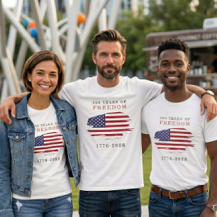250 Years of Freedom Anniversary USA T-Shirt