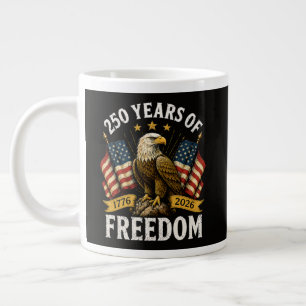 250 years of freedom bald eagle large coffee mug