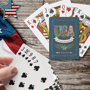 250 Years of Freedom Midnight Blue Elegant  Playing Cards