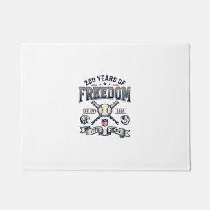 250 Years of Freedom Patriotic Baseball Design_1 Doormat