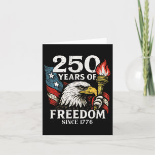250 Years Of Freedom Usa Bald Eagle America Flag 4 Card