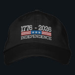 250 Years of Independence 4th of July Anniversary Embroidered Hat<br><div class="desc">250 Years of Independence 4th of July celebration memorabilia embroidered cap - 4th of July special anniversary hats from Ricaso</div>