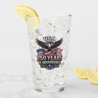 250 Years of Independence 4th of July Party Glass