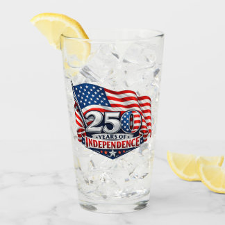 250 Years of Independence 4th of July Party Glass