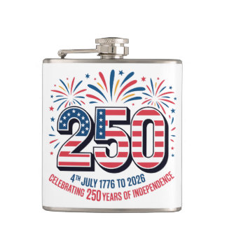 250 Years of Independence Hip Flask