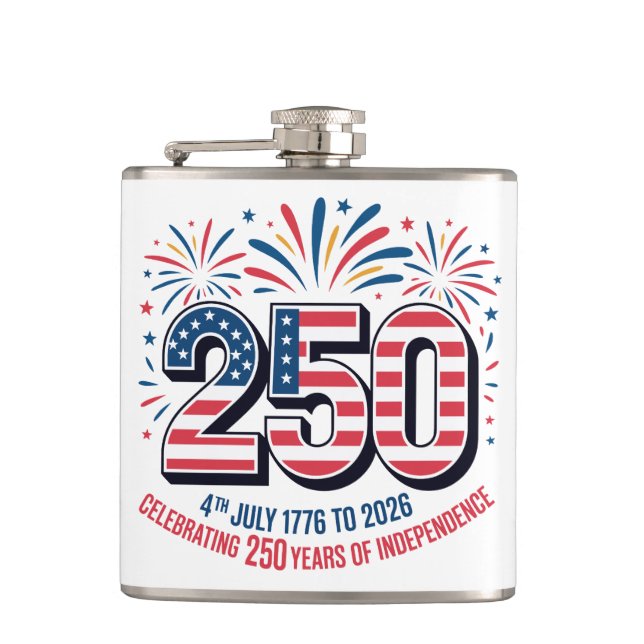 250 Years of Independence  Hip Flask (Front)