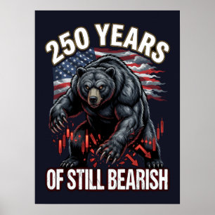 250 Years of Still Bearish Patriotic Bear Market Poster