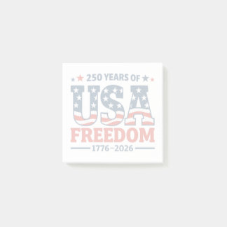 250 Years of USA Freedom Classic Red and Blue Post-it Notes