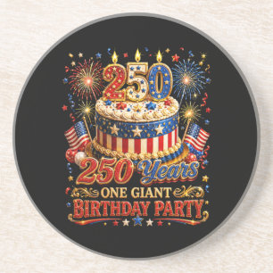 250 years one giant birthday 250 anniversary usa coaster
