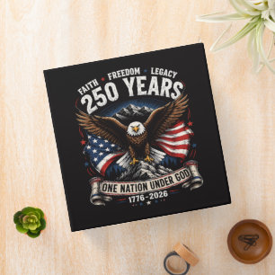 250 Years One Nation Under God Eagle Binder