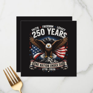 250 Years One Nation Under God Eagle Menu