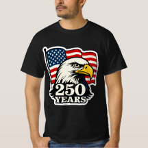 250 Years Patriotic Eagle & Flag Design 