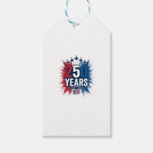 250 Years Patriotic Jets Anniversary Vector Design Gift Tags